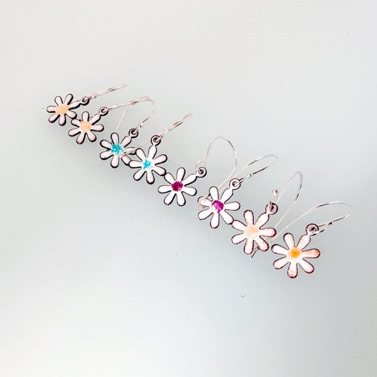 Enamel Daisy Earrings: Blooms Collection - MaisyPlum