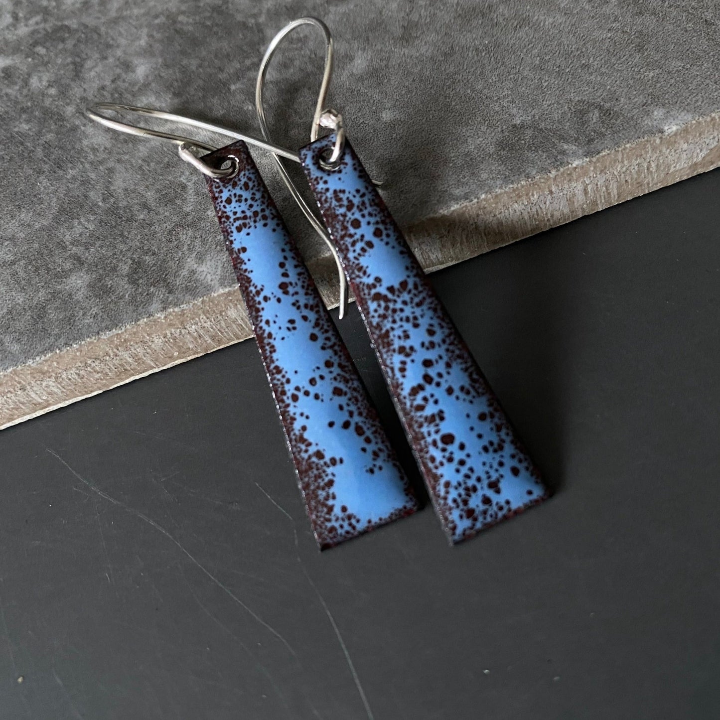 Blue Trapezoid Earrings - MaisyPlum