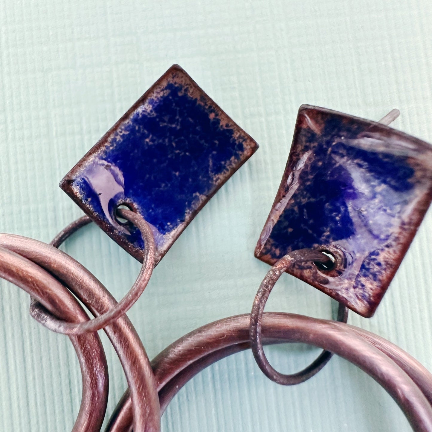 Copper Organic Circle Earrings - MaisyPlum