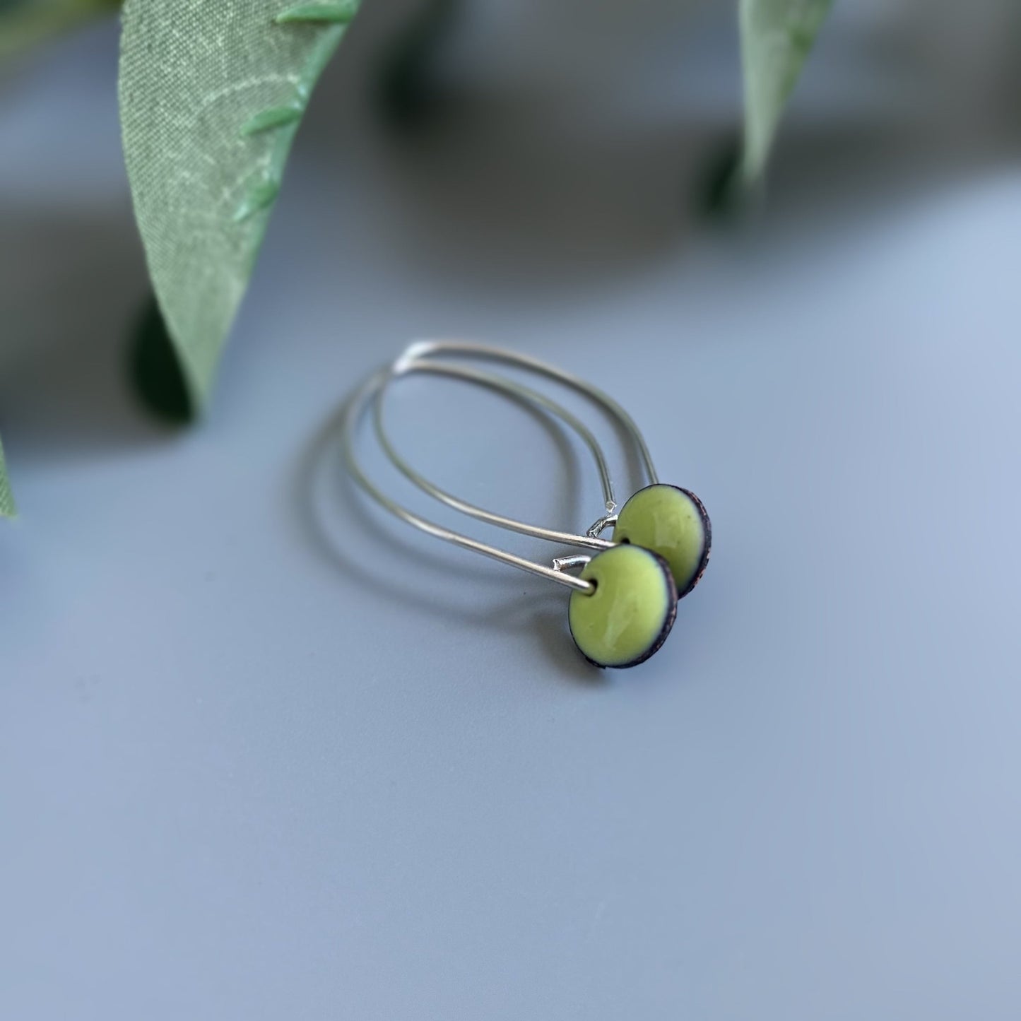 Delicate Sterling Silver and Enamel Drop Earrings - MaisyPlum
