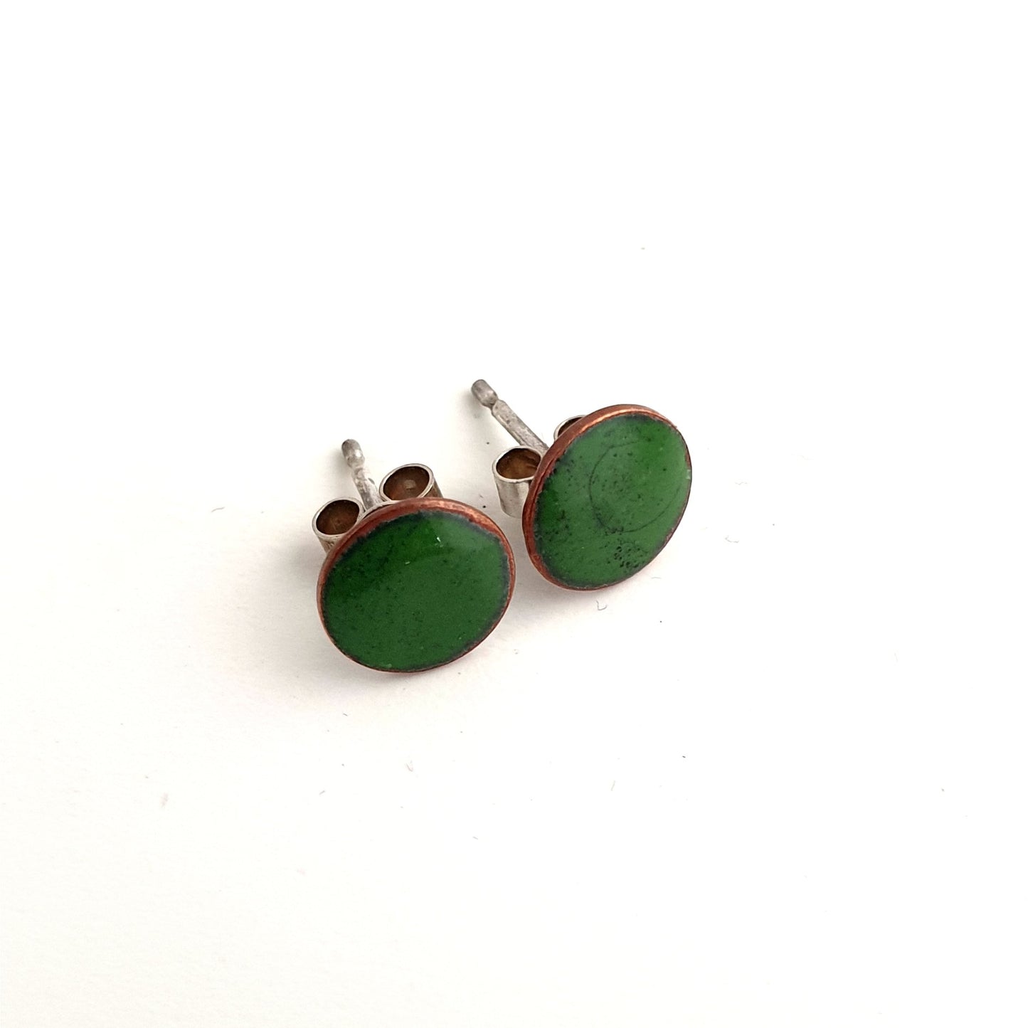 Itty Bitty Copper Enamel Stud Earrings - MaisyPlum