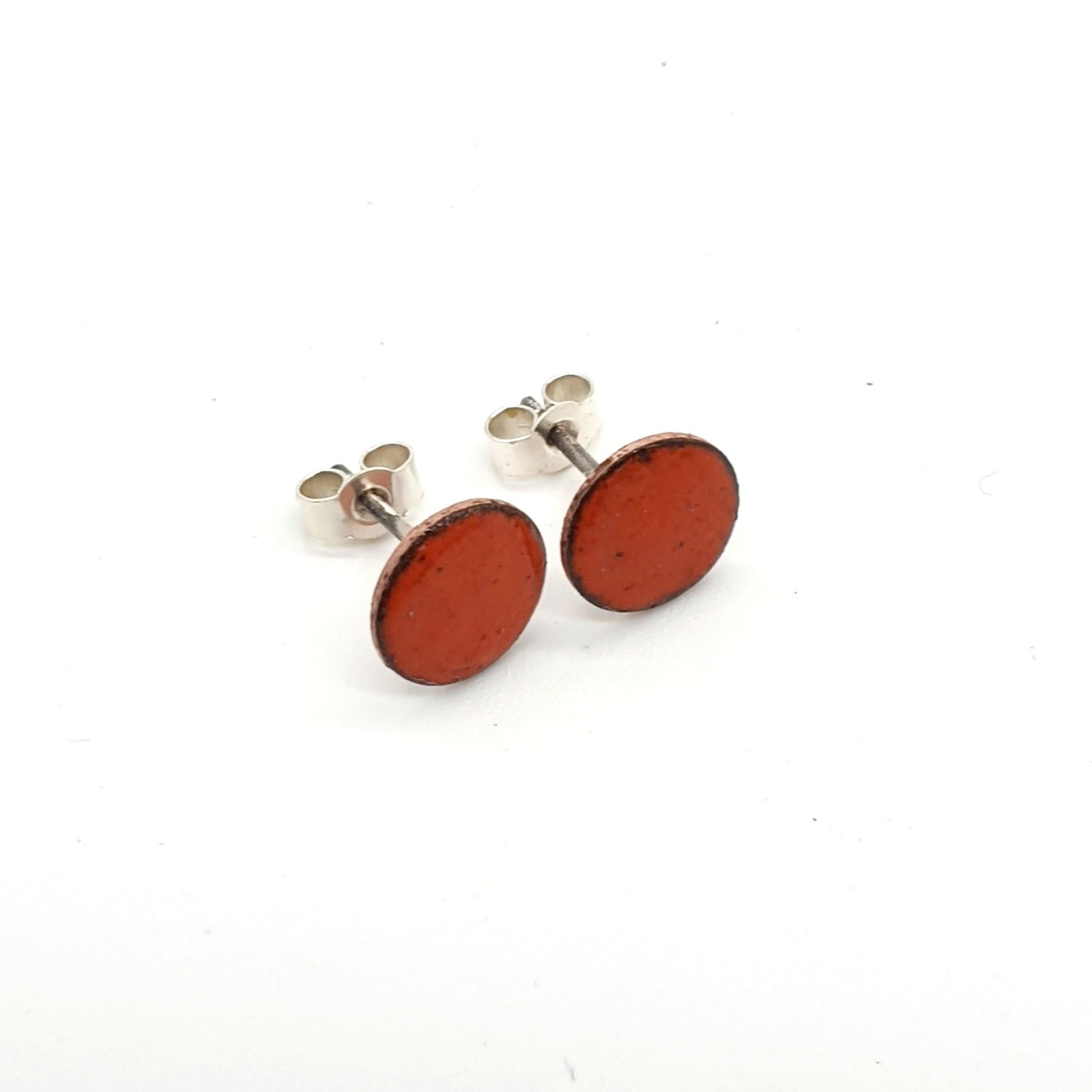 Itty Bitty Copper Enamel Stud Earrings - MaisyPlum