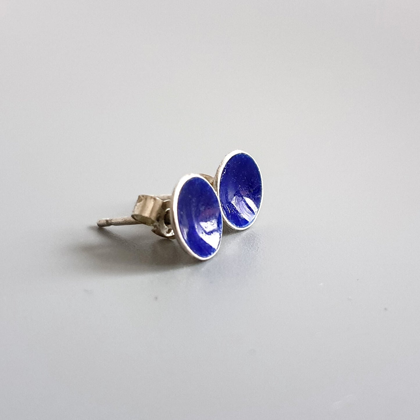 Itty Bitty Silver Enamel Studs - MaisyPlum