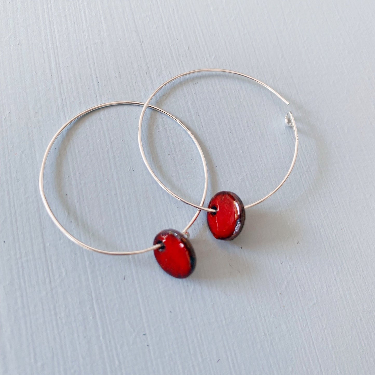 Large Sterling Silver Hoop Earrings - MaisyPlum