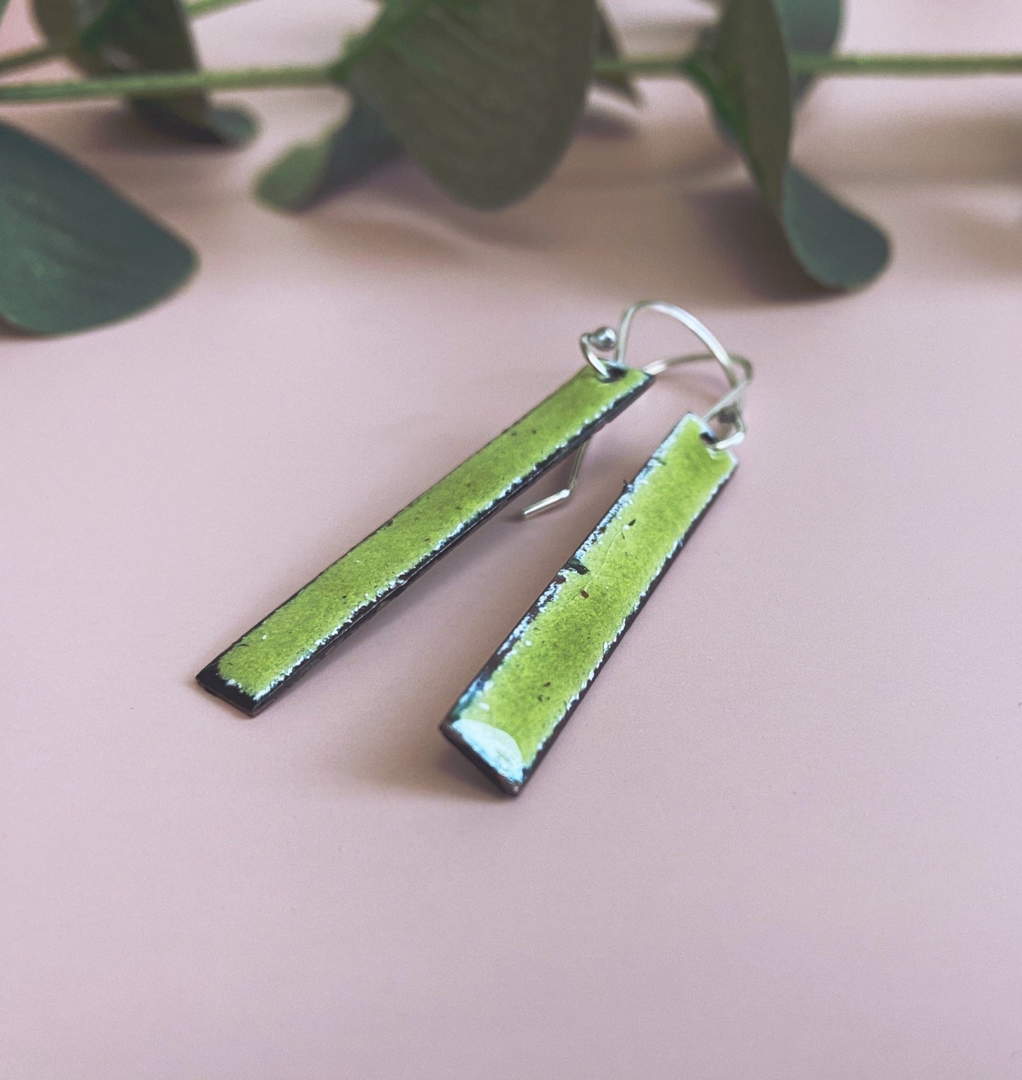 Olive Green Bar Earrings - MaisyPlum