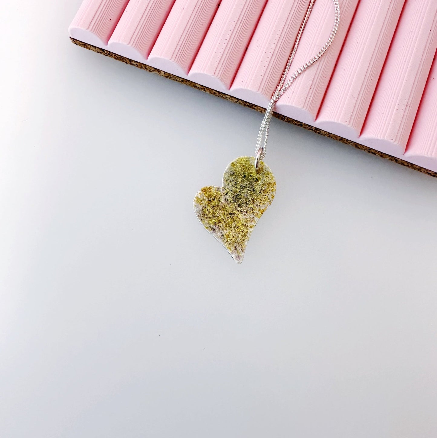 Silver and Enamel Heart Pendant - MaisyPlum