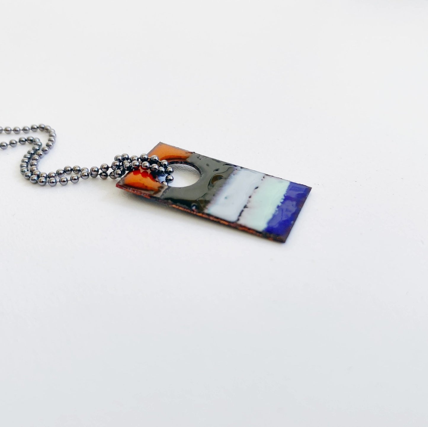 Stripy Enamel Pendant - MaisyPlum