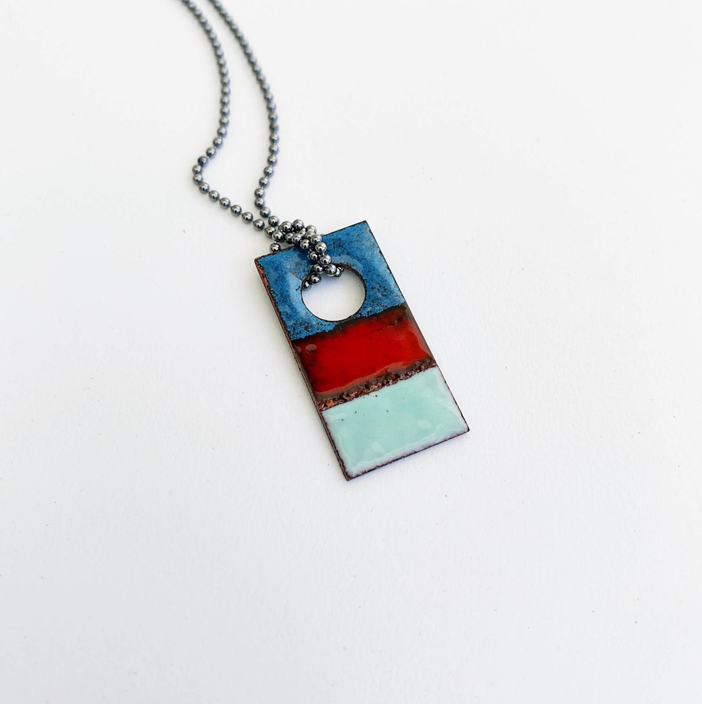 Stripy Enamel Pendant - MaisyPlum