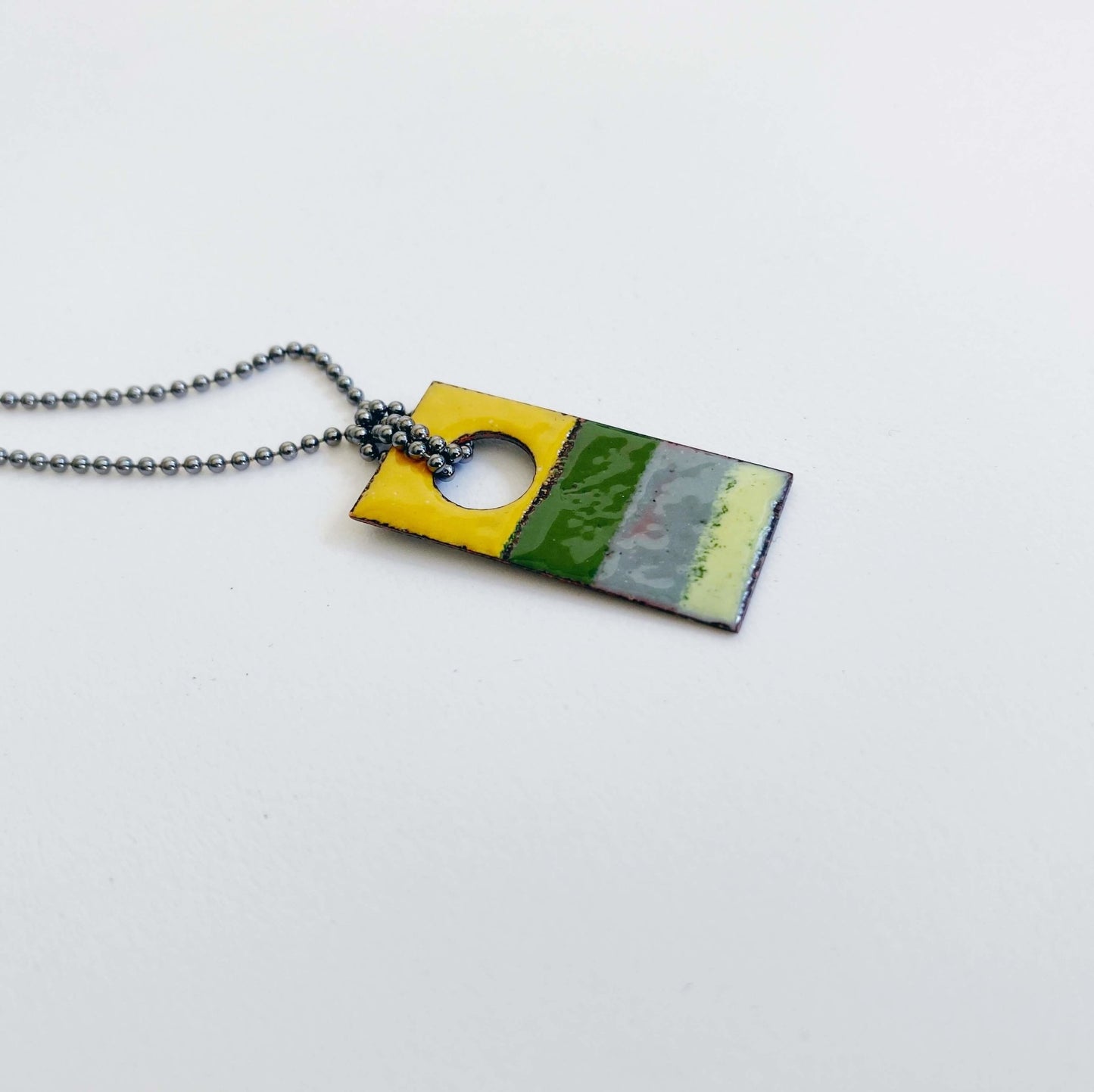 Stripy Enamel Pendant - MaisyPlum