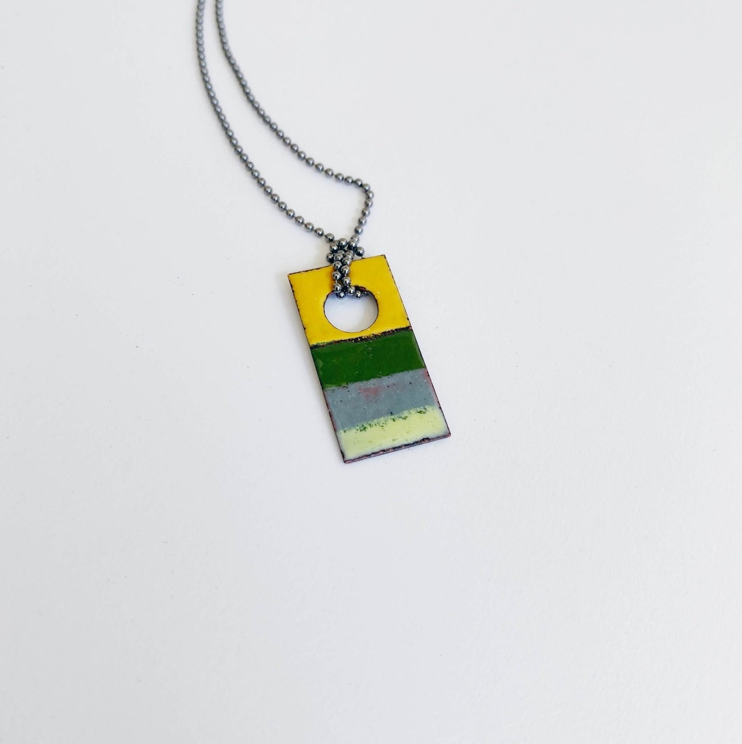 Stripy Enamel Pendant - MaisyPlum