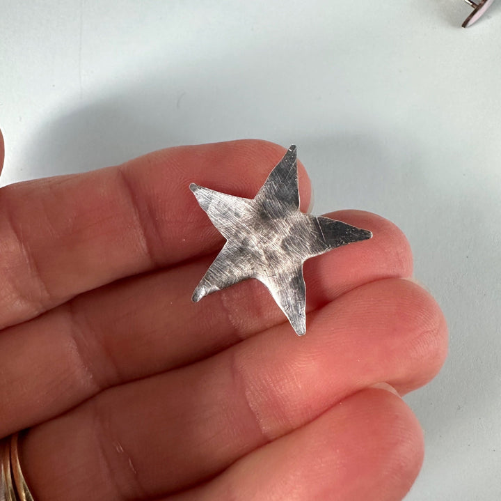 Large Sterling Silver Star Studs - MaisyPlum