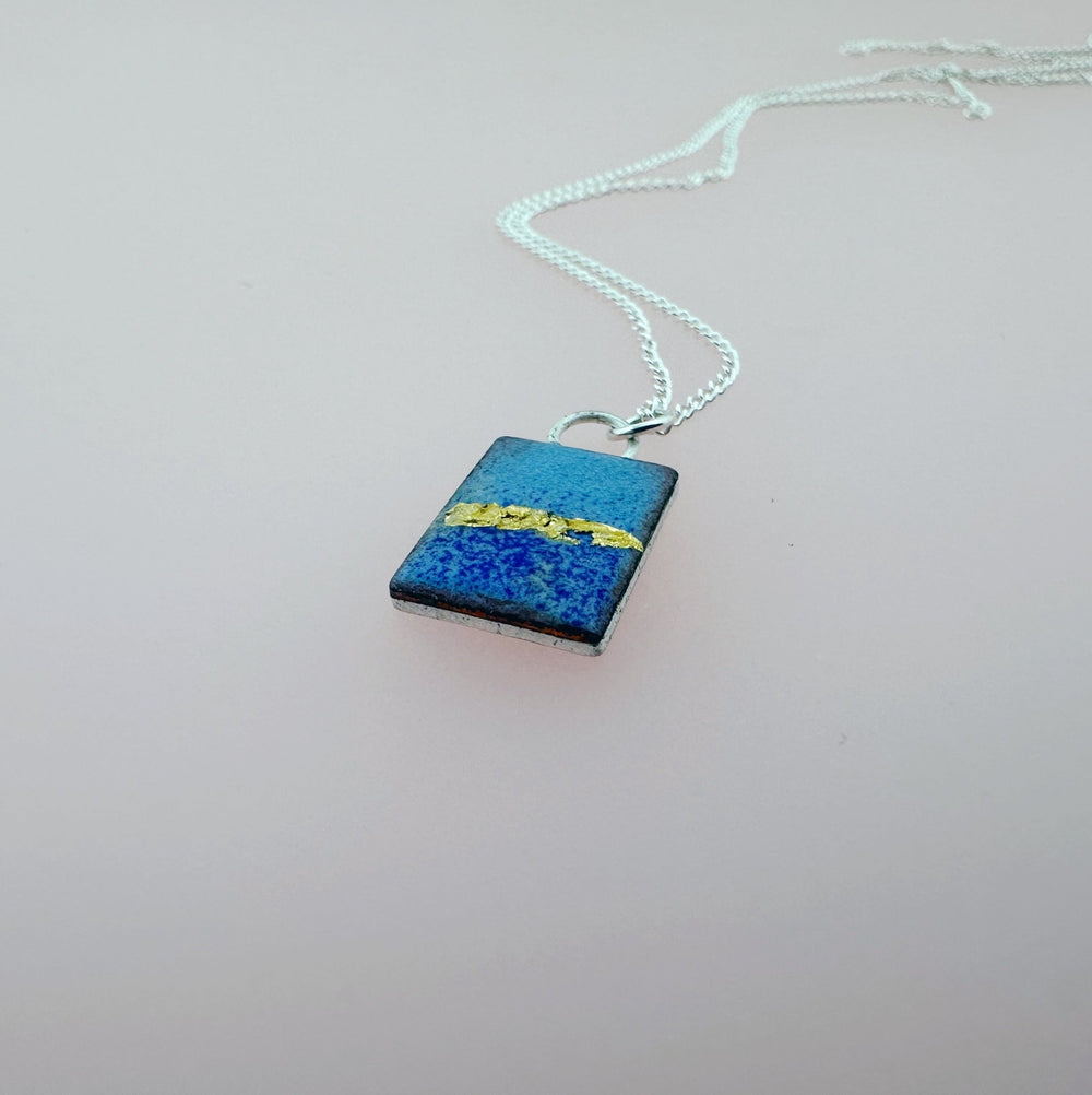 Abstract Rectangle Enamel Pendant - MaisyPlum