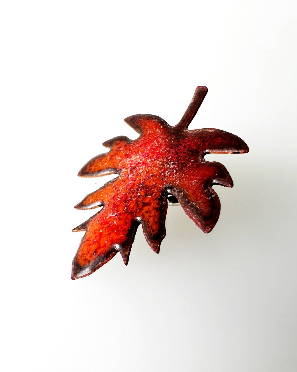 Autumn Leaf Enamel Brooch Pin - Fall Fashion Accessory - MaisyPlum