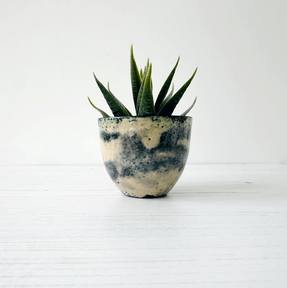 Caramel and Black Copper Enamel Bowl - MaisyPlum