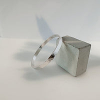 Chunky Solid Silver Bangle | Sterling Silver - MaisyPlum