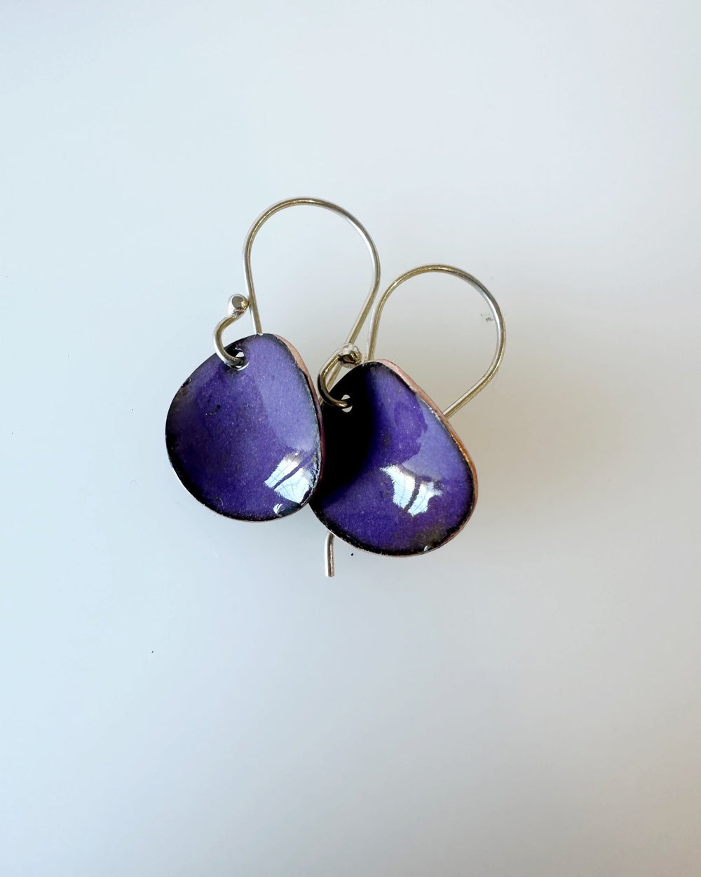 Curved Enamel Disc Earrings - MaisyPlum