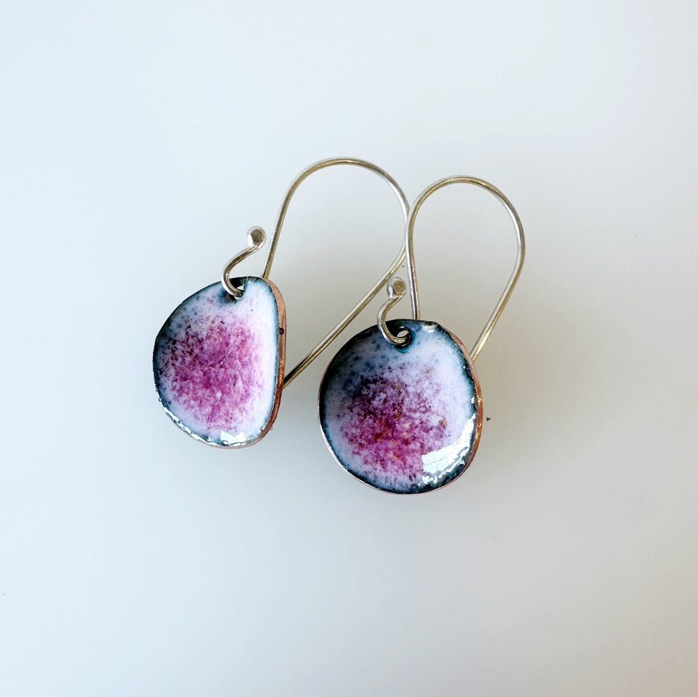 Curved Enamel Disc Earrings - MaisyPlum