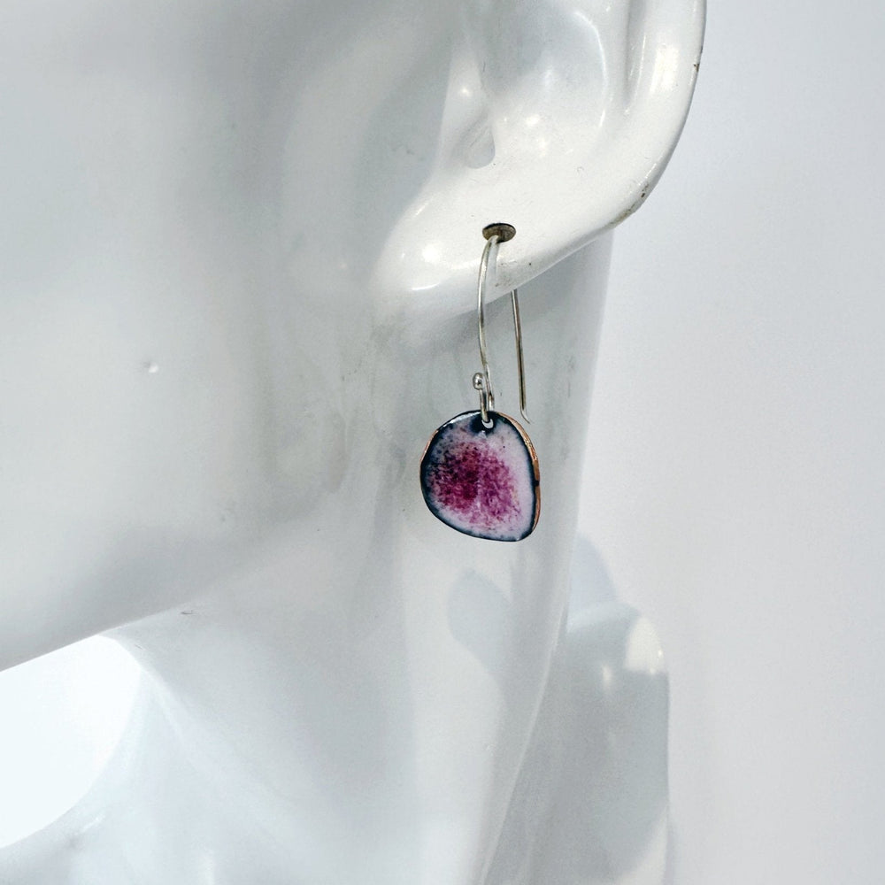 Curved Enamel Disc Earrings - MaisyPlum