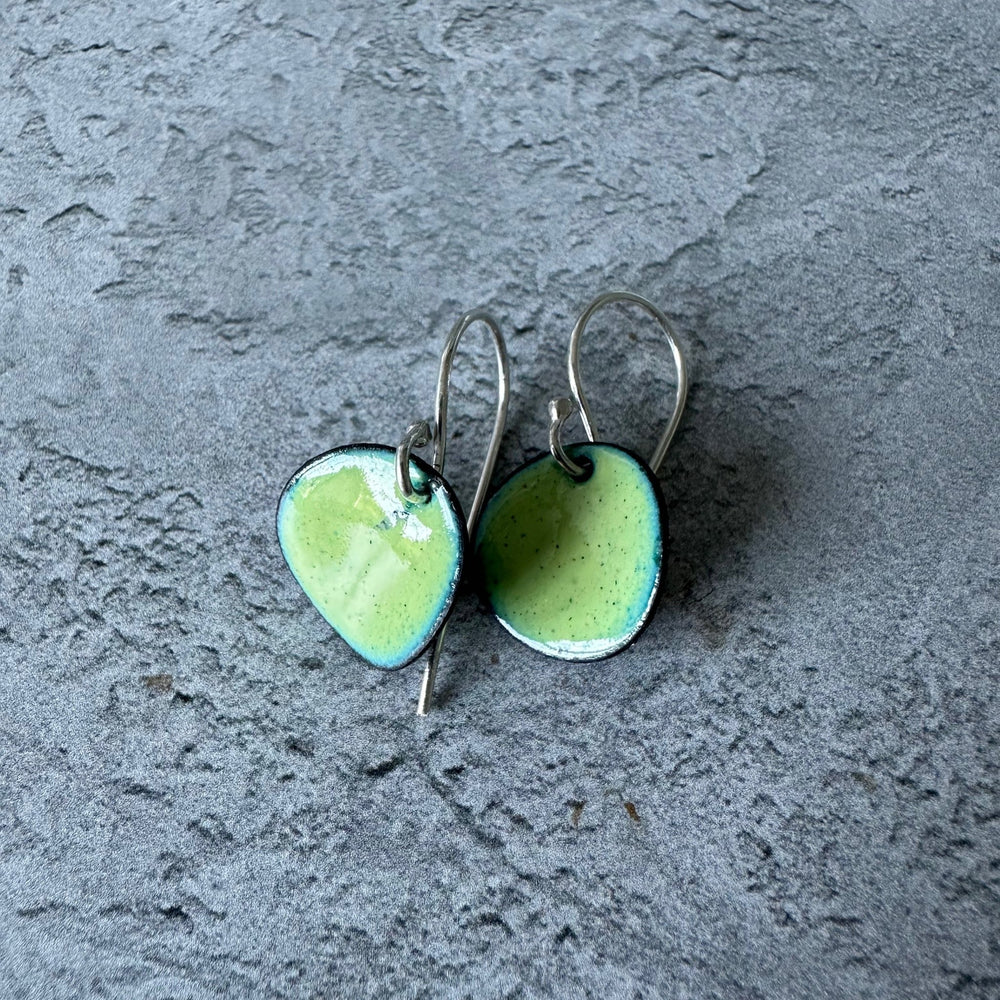 Curved Enamel Disc Earrings - MaisyPlum