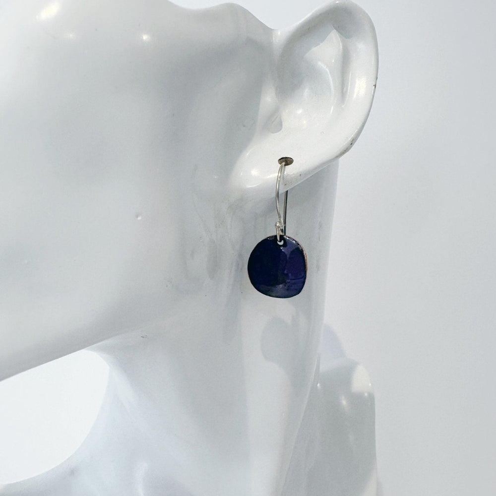 Curved Enamel Disc Earrings - MaisyPlum