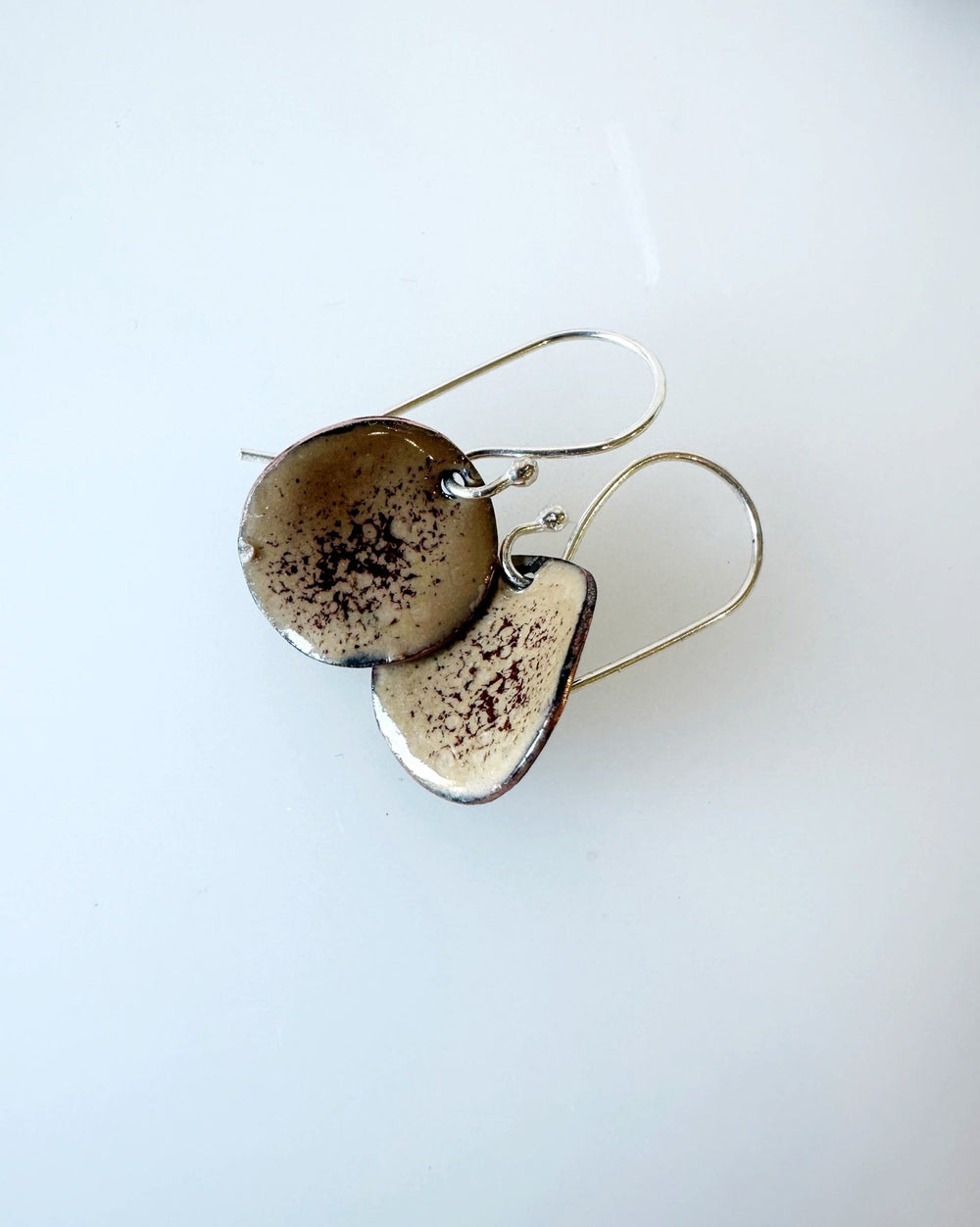 Curved Enamel Disc Earrings - MaisyPlum
