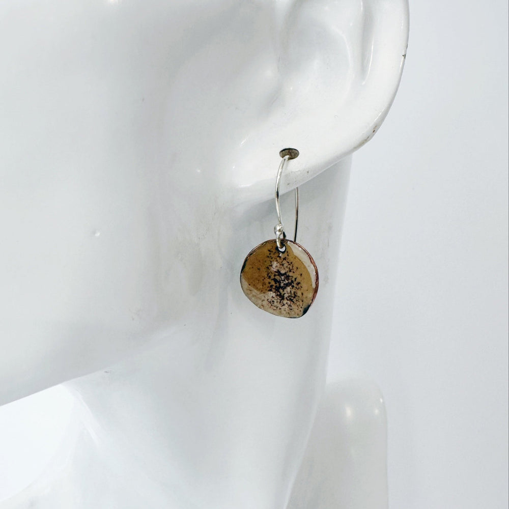 Curved Enamel Disc Earrings - MaisyPlum