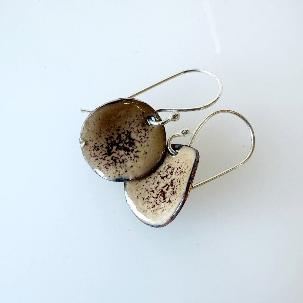 Curved Enamel Disc Earrings - MaisyPlum