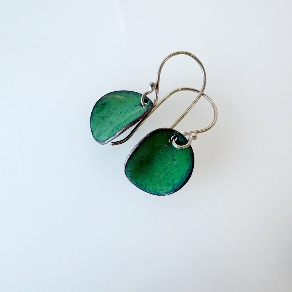 Curved Enamel Disc Earrings - MaisyPlum
