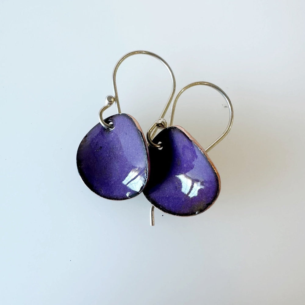 Curved Enamel Disc Earrings - MaisyPlum