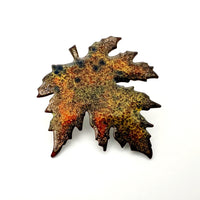 Enamel Autumn Leaf Brooch Pin - MaisyPlum