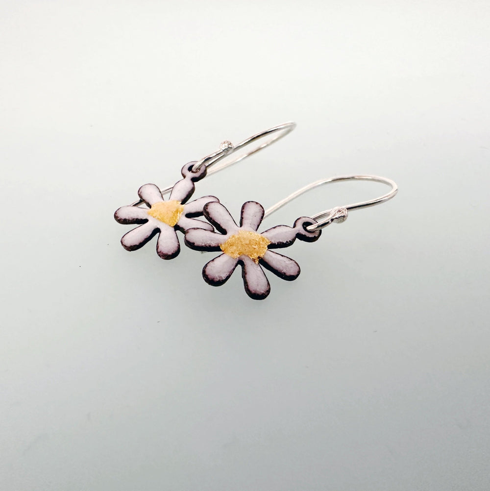 Gold Enamel Daisy Earrings: Blooms Collection - MaisyPlum