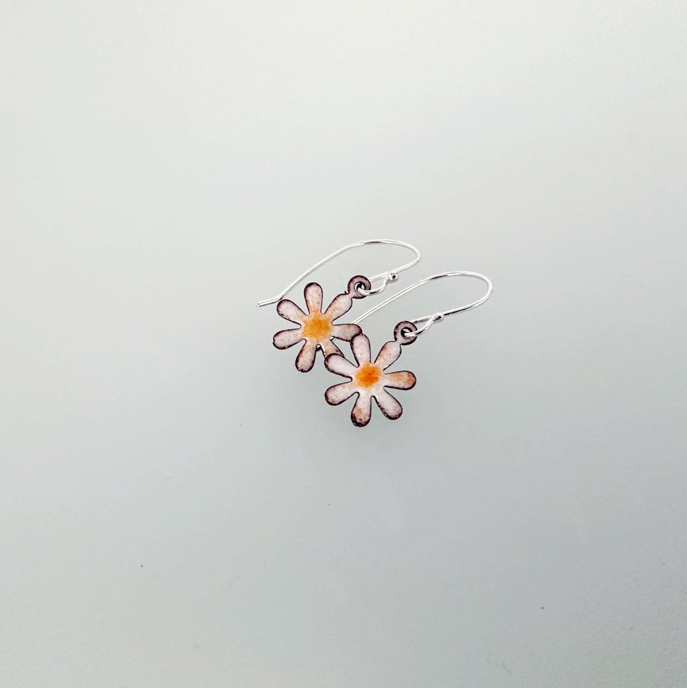 Orange Enamel Daisy Earrings: Blooms Collection - MaisyPlum