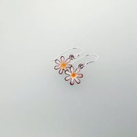 Orange Enamel Daisy Earrings: Blooms Collection - MaisyPlum