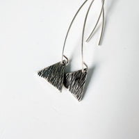 Triangle Sterling Silver Dangle Earrings - MaisyPlum