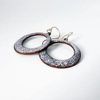 Hand Painted Pink Enamel Hoop Earrings - MaisyPlum