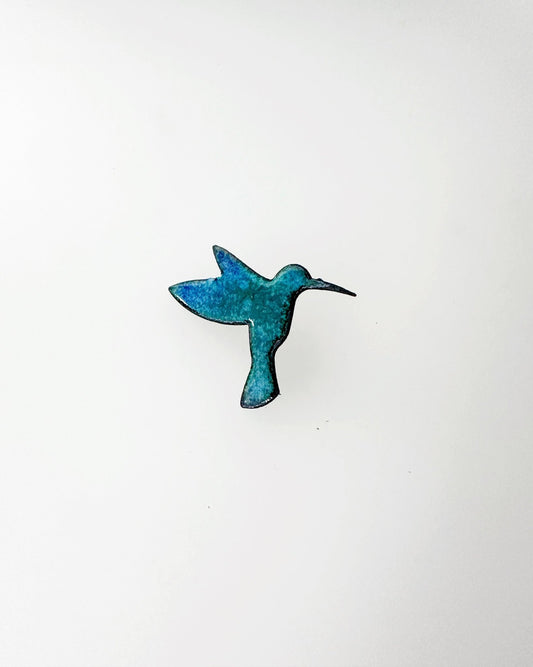 Humming Bird Enamel Brooch Pin - MaisyPlum