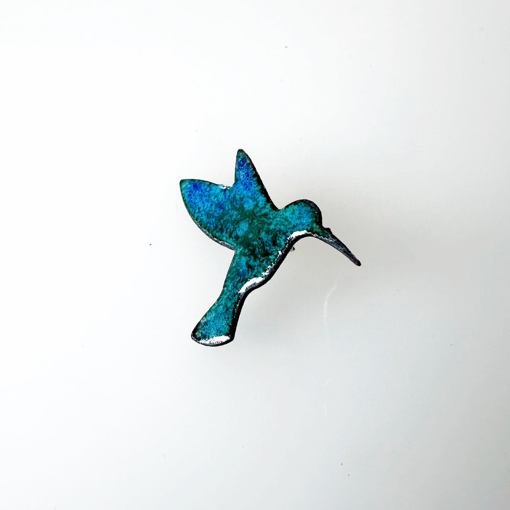 Humming Bird Enamel Brooch Pin - MaisyPlum