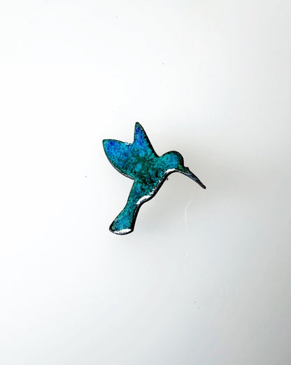 Humming Bird Enamel Brooch Pin - MaisyPlum