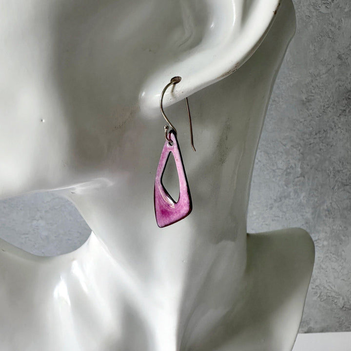 Irregular Triangle Earrings - Raspberry - MaisyPlum