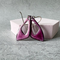 Irregular Triangle Earrings - Raspberry - MaisyPlum
