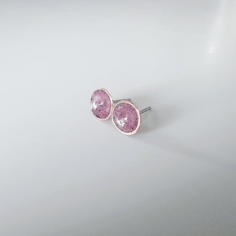 Itty Bitty Copper Enamel Bowl Stud Earrings - MaisyPlum