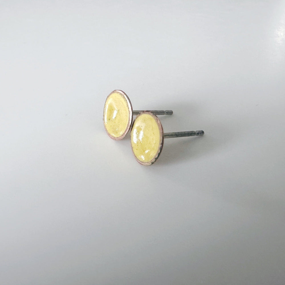 Itty Bitty Copper Enamel Bowl Stud Earrings - MaisyPlum