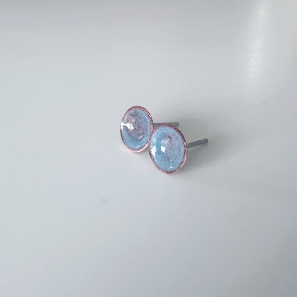 Itty Bitty Copper Enamel Bowl Stud Earrings - MaisyPlum