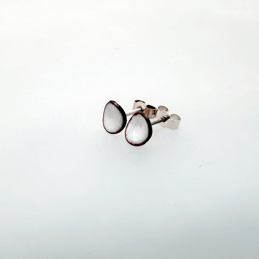 Itty Bitty Oval Copper Enamel Studs - MaisyPlum
