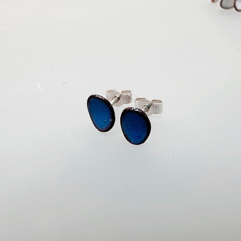 Itty Bitty Oval Copper Enamel Studs - MaisyPlum