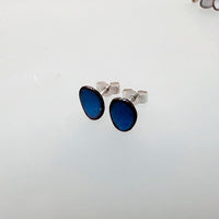 Itty Bitty Oval Copper Enamel Studs - MaisyPlum