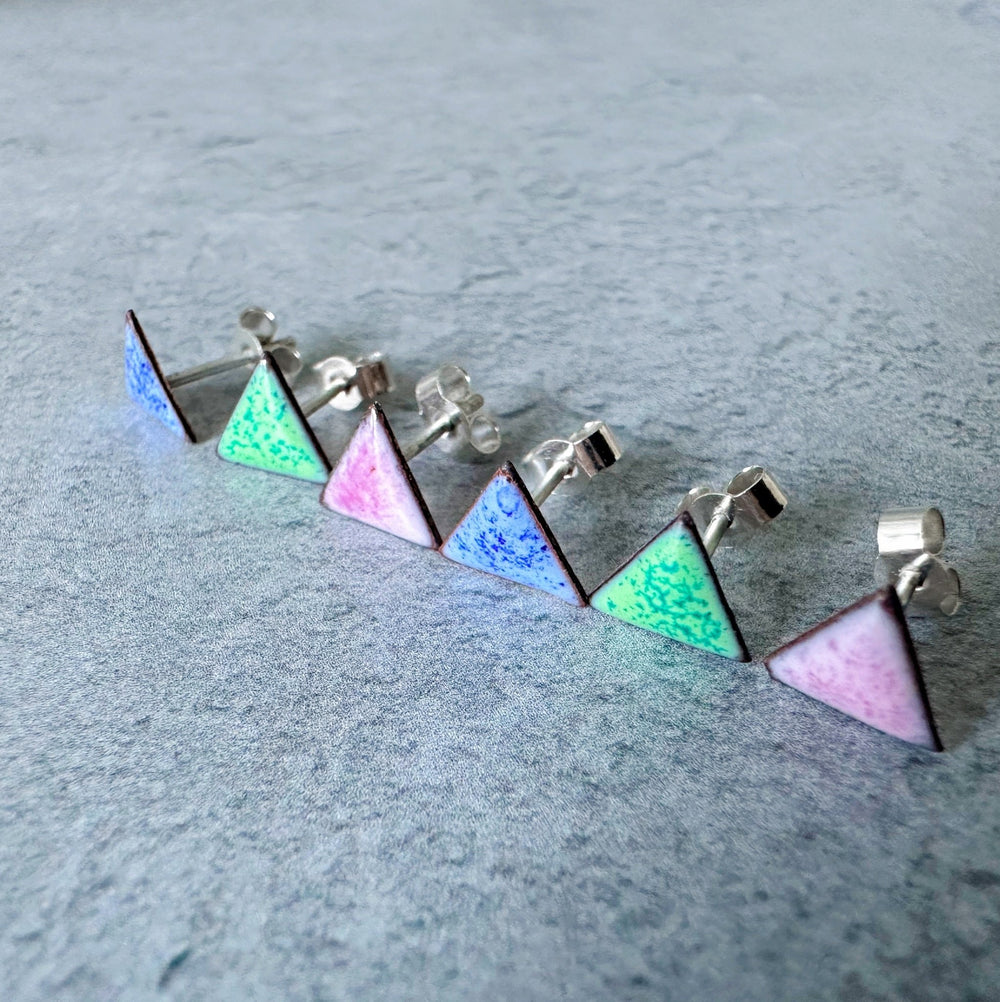 Itty Bitty Triangle Stud Earrings - Geometric Jewellery - MaisyPlum