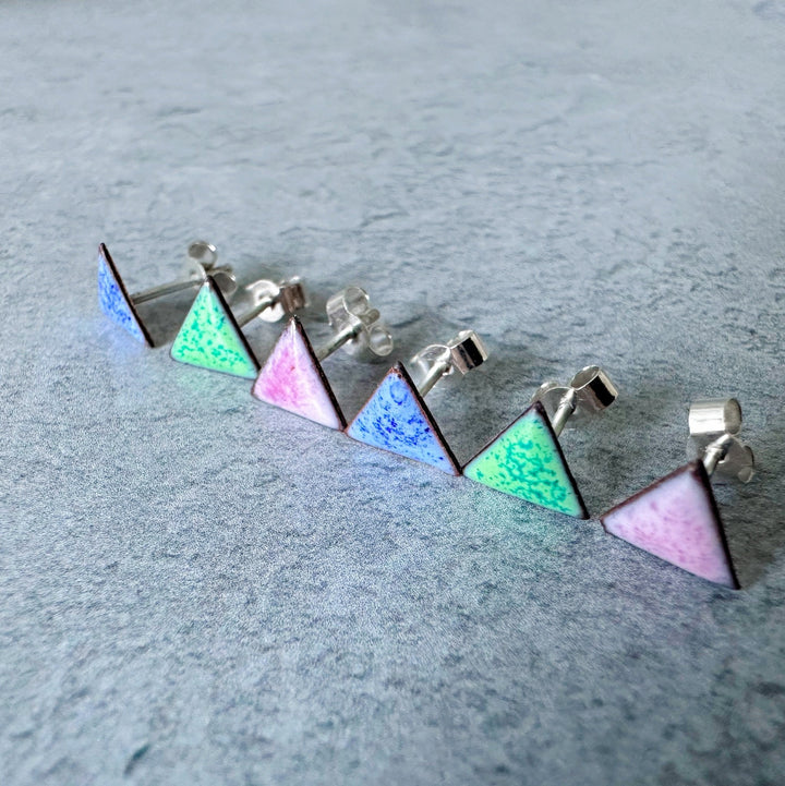 Itty Bitty Triangle Stud Earrings - Geometric Jewellery - MaisyPlum