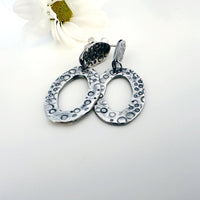 Large Oval Silver Earrings - MaisyPlum