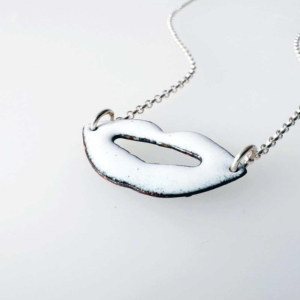 Luscious Lips Copper Enamel Pendant - MaisyPlum